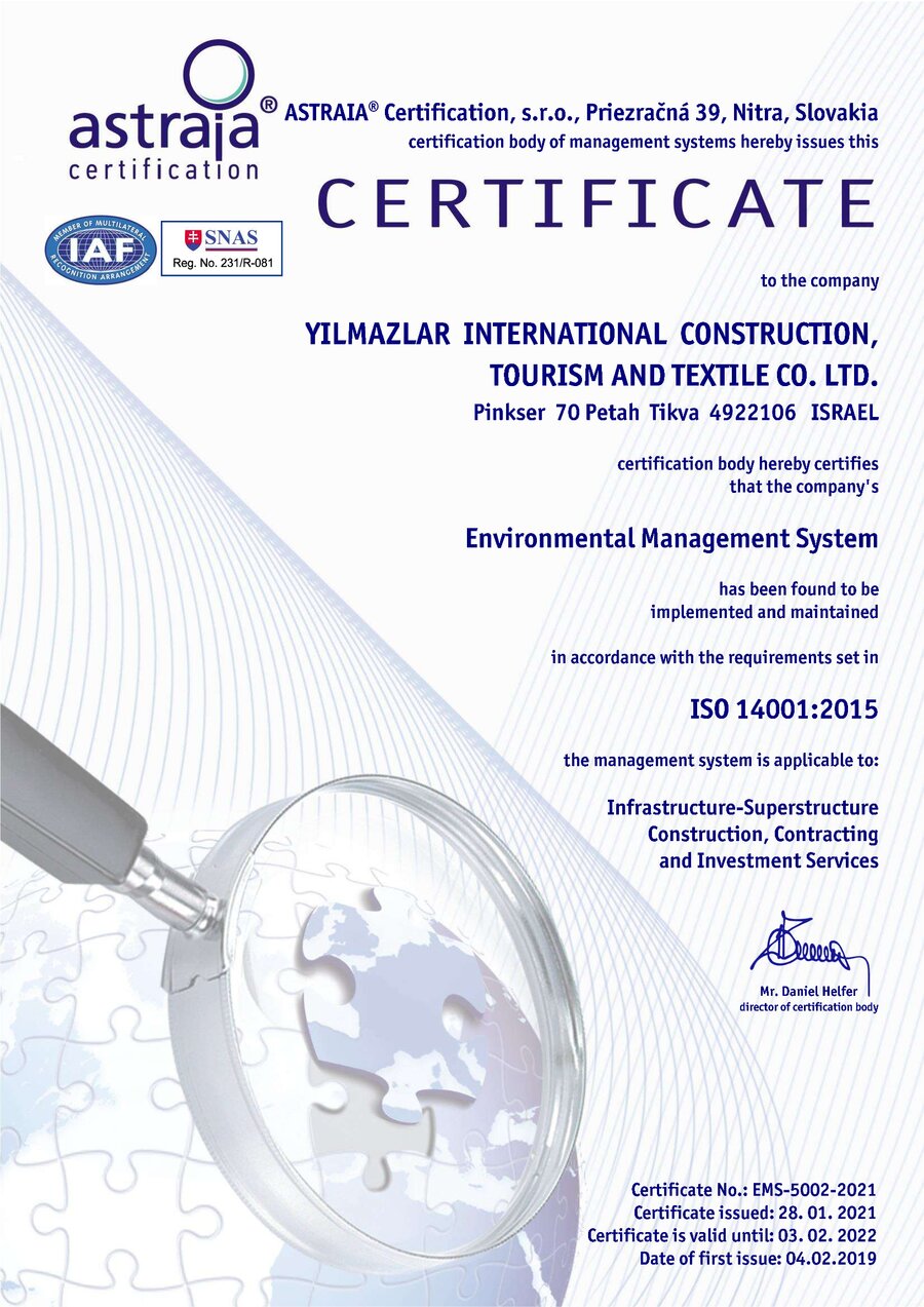 ISO 14001 Certificate